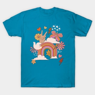 Flower Power Rainbow T-Shirt